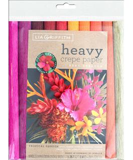 Heavy Crepe Paper 10-pkg-tropical Garden